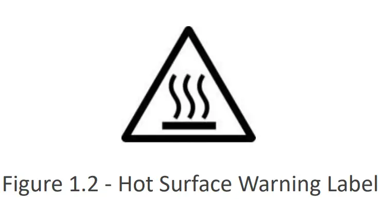 Hot Surface Warning Label