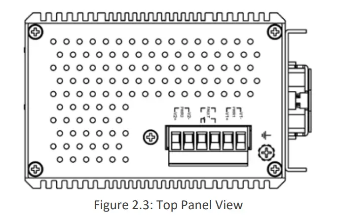 leonton PG2-1802-SFP 18-Port Industrial Gigabit PoE+ Ethernet Switch Top View