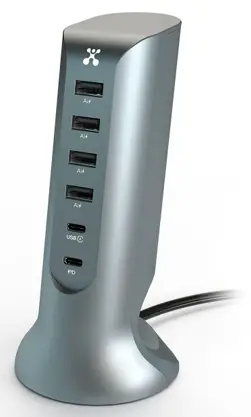 atomi Charge Tower Pro USB-C PD Port plus 5 Smart Charge USB Ports