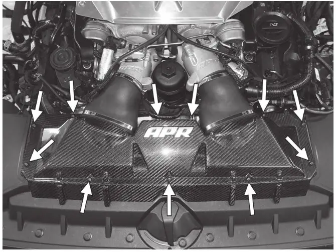 CI100050 APR C8 RS6 RS7 Carbon Fiber Intake - overview 16