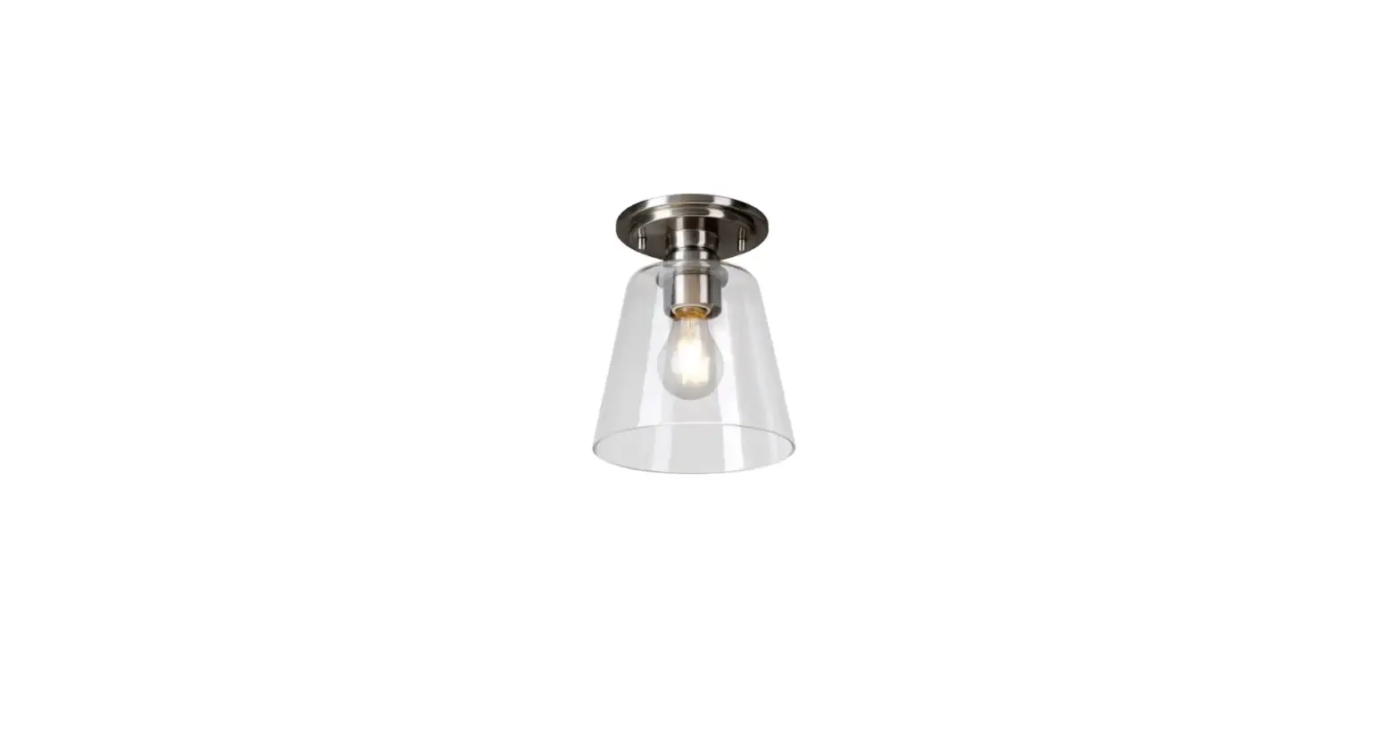 Luminosa Lt1042 7 Inch 1 Light Brushed Nickel Flush Mount User Guide