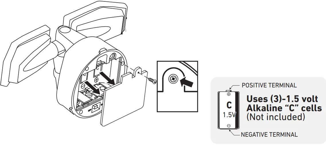 Good Earth Lighting SE1216 BRS 02LF4 G IP65 2 Head Battery Operated LED 400 Lumen Security Light - Remove1