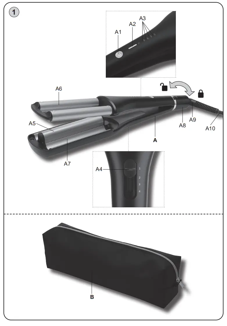 eta 9337 Fenité Wave Curling Iron-fig1