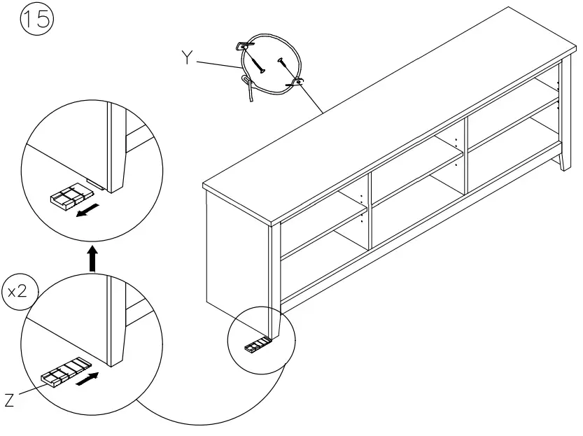 ASHLEY W27565 Arlenbry 70 Inch TV Stand - Fig8