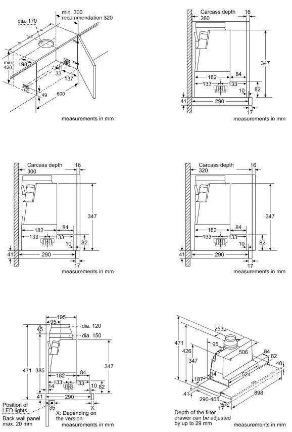 BOSCH DFS097A50A Slideout Rangehood - 1