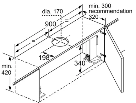 BOSCH DFS097A50A Slideout Rangehood - 2