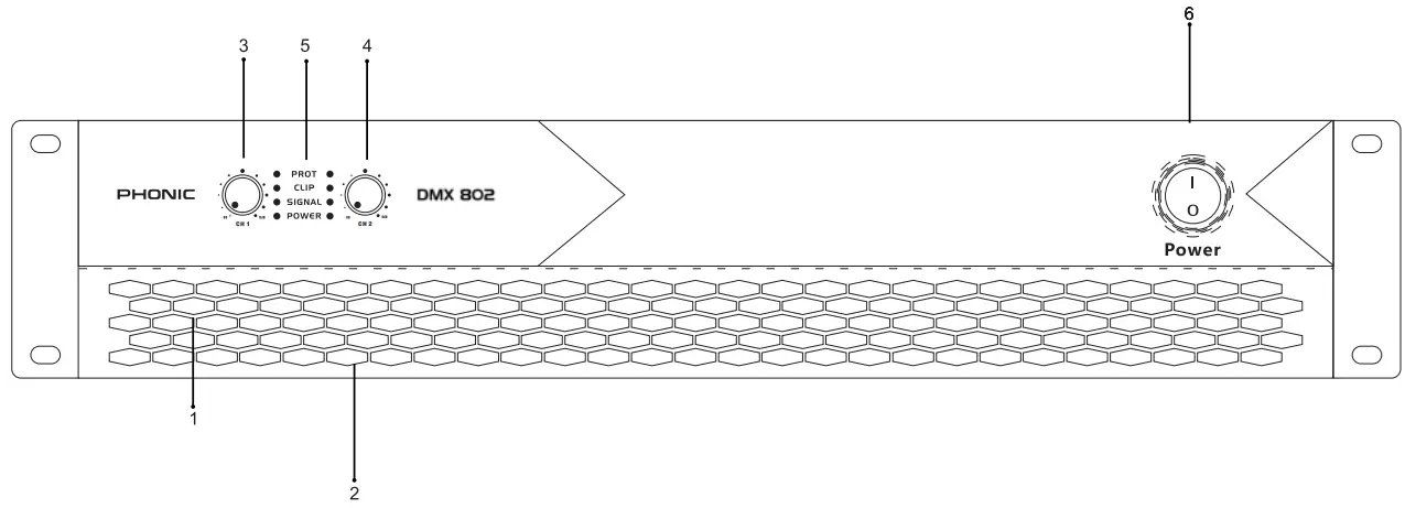 PHONIC DMX802 Power Amplifier - fig 1