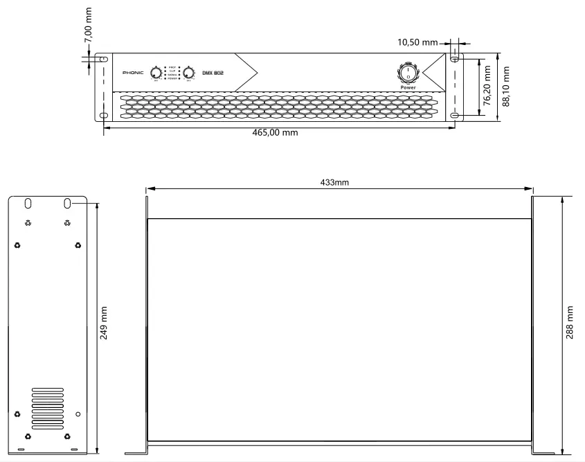 PHONIC DMX802 Power Amplifier - fig 7