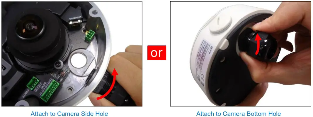 ACTi B78 Outdoor Hemispheric Dome - Installing the Camera on a Surface 19