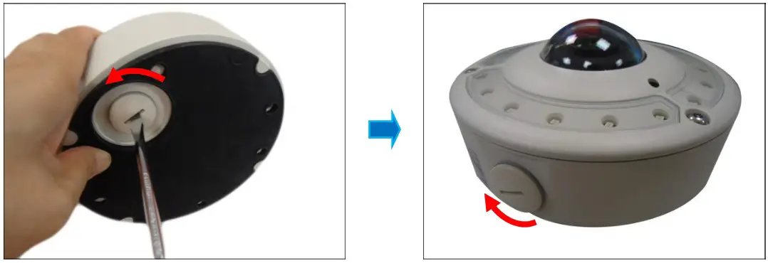 ACTi B78 Outdoor Hemispheric Dome - Installing the Camera on a Surface 2