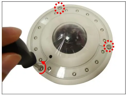 ACTi B78 Outdoor Hemispheric Dome - Installing the Camera on a Surface 3