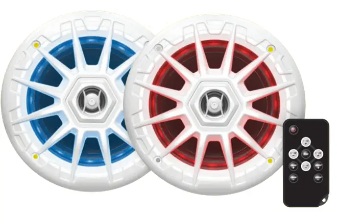 SEACHOICE 72111 5.25 Inch Round LED Speakers