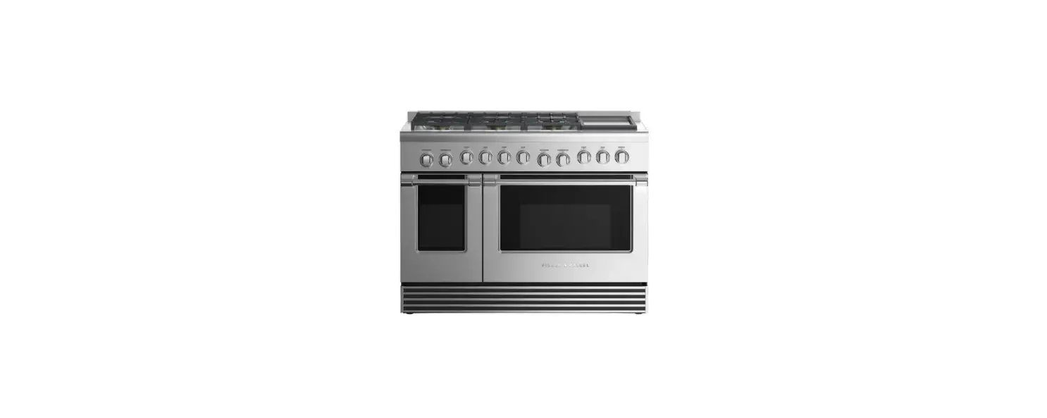 Fisher Paykel Rgv3-486gd-n Gas Range, 48 Inch 6 Burners With Griddle User Guide