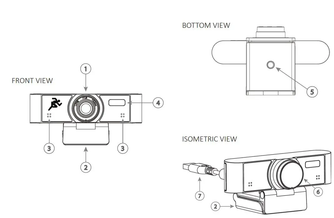 LIBERTY DIGITALINX Webcam DL-WFH-CAM120 User Guide - Product Layout