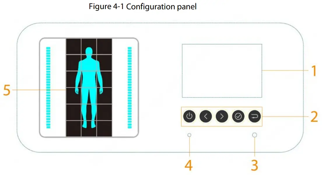 dahua ISC-D118-T Walk Through Metal Detector - Configuration panel