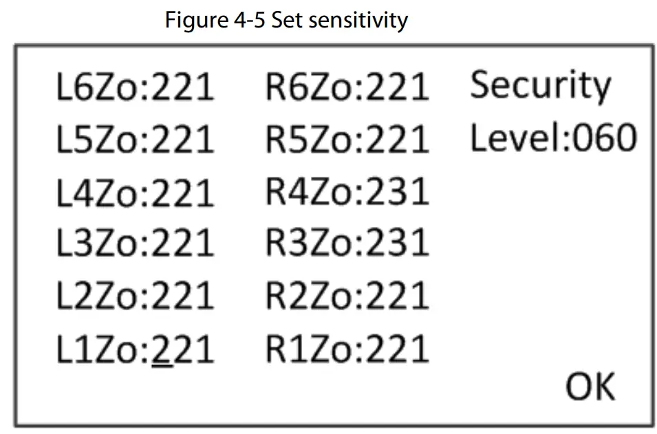 dahua ISC-D118-T Walk Through Metal Detector - Sensitivity setting 1