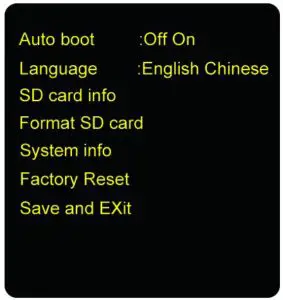 FIG 11 System settings