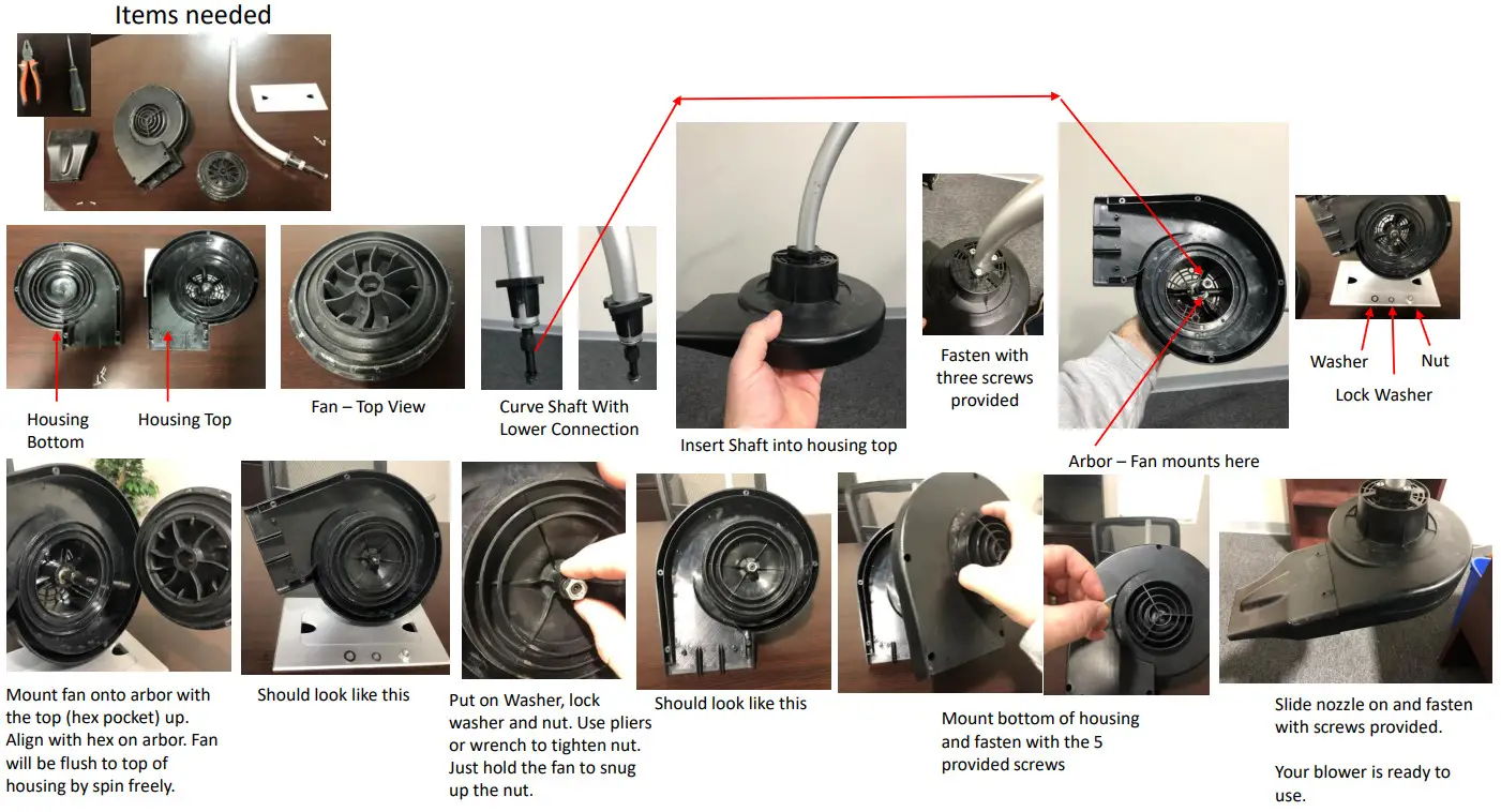 BADGER Attachment Assembly Addendum - Blower Attachment Assembly