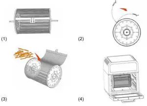 Healthy Choice AF1200 12 Litre Digital Air Fryer - Rolling cage