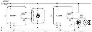 SALUS RX10RF Wiring diagram