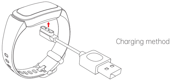 morepro V102 Activity Tracker for Kids - charging power