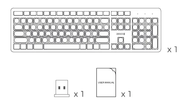 BRESII KM6300 Wireless Keyboard-1