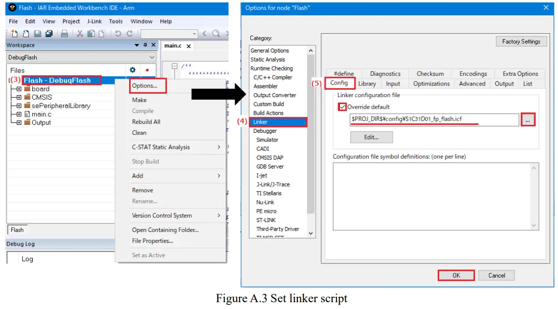 EPSON S1C31 Family Self Modifying Library-Set linker script1