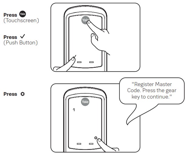 Yale nexTouch Keypad Access Cylindrical Lock - Creating Master PIN Code 1