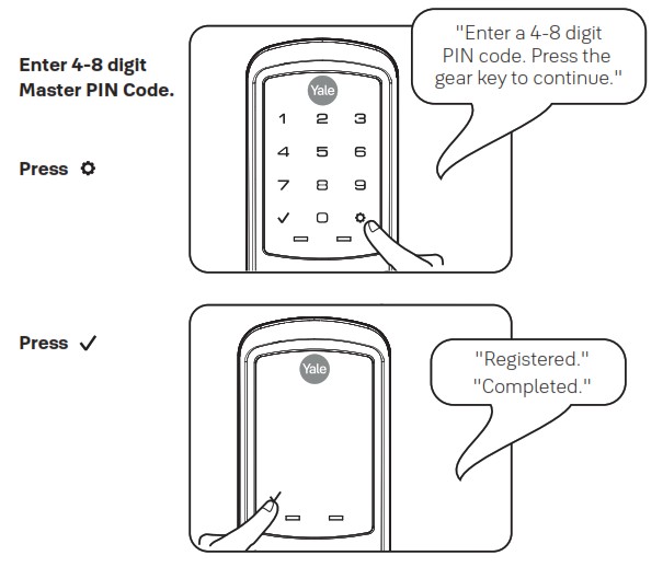 Yale nexTouch Keypad Access Cylindrical Lock - Creating Master PIN Code 2