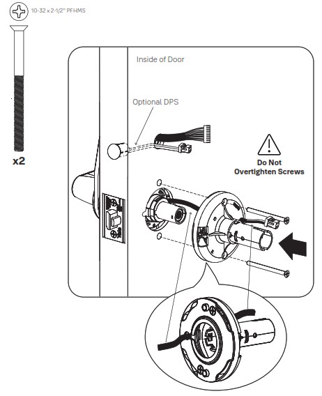 Yale nexTouch Keypad Access Cylindrical Lock - Install Inside Support