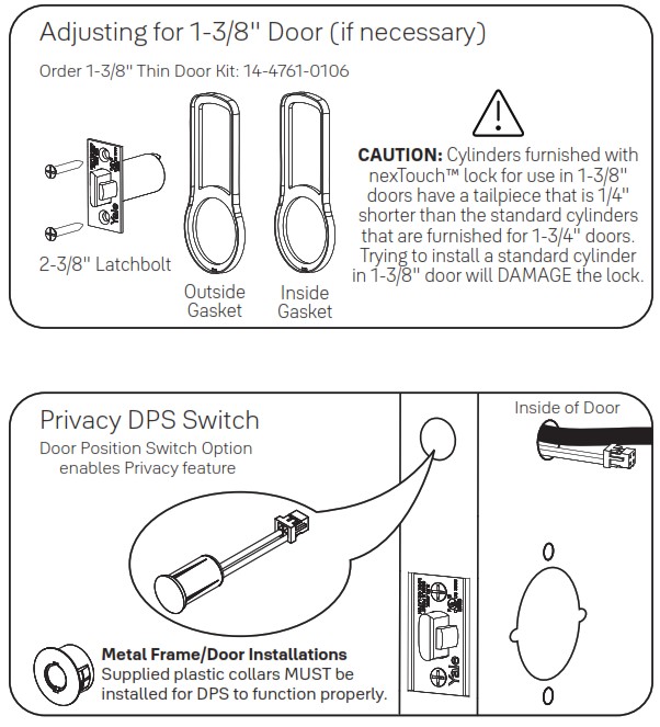 Yale nexTouch Keypad Access Cylindrical Lock - Installation Options 1