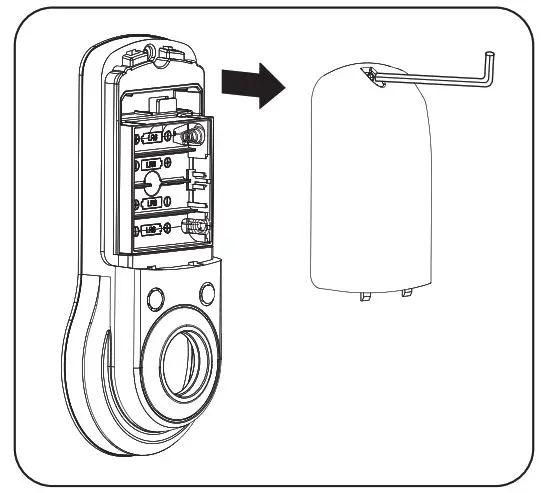 Yale nexTouch Keypad Access Cylindrical Lock - Remove Battery Cover