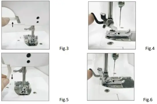 HEMA SEW 121820.2 Sewing Machine - Installing the presser foot