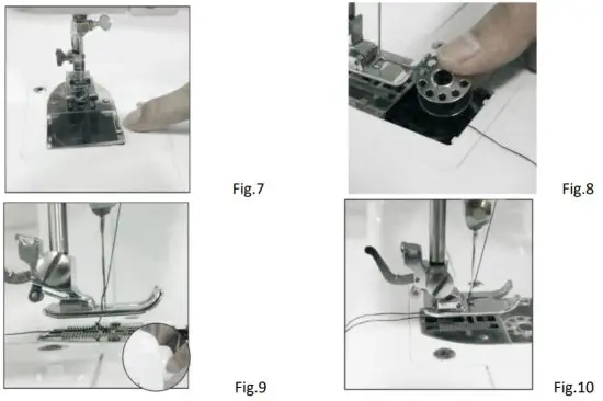 HEMA SEW 121820.2 Sewing Machine - Replacing the bottom bobbin