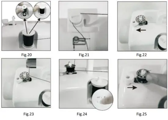 HEMA SEW 121820.2 Sewing Machine - WINDING THE BOBBIN