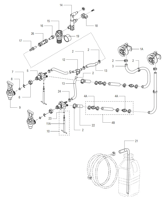 Curtis TCC1 Liquid Concentrate Iced Tea Coffee Dispensers - diagram 1