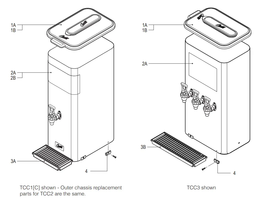 Curtis TCC1 Liquid Concentrate Iced Tea Coffee Dispensers - diagram 3