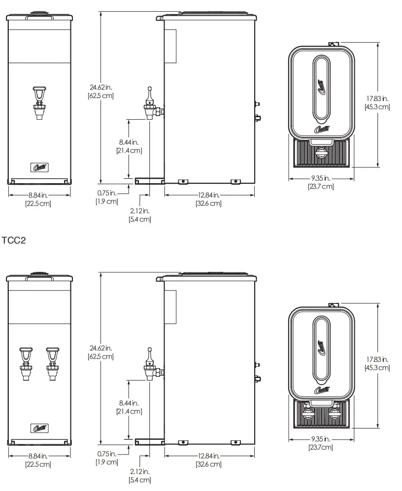 Curtis TCC1 Liquid Concentrate Iced Tea Coffee Dispensers - diagram 6