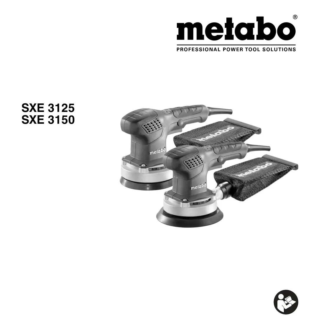 metabo SXE 3125 Random Orbital Sander Instruction Manual