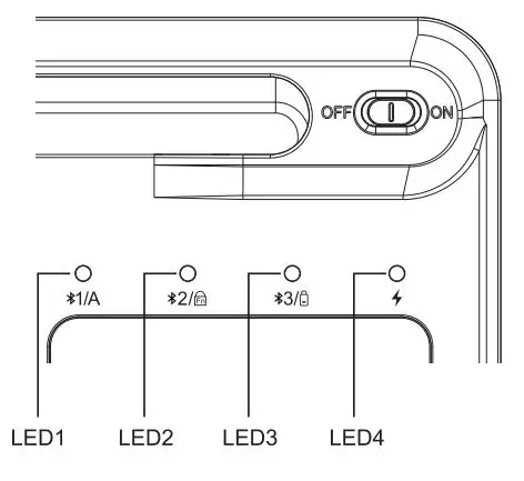 KINGTIME BD7615B Wireless Keyboard with Touchpad 1