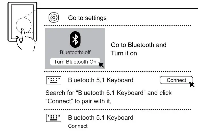 KINGTIME BD7615B Wireless Keyboard with Touchpad 26
