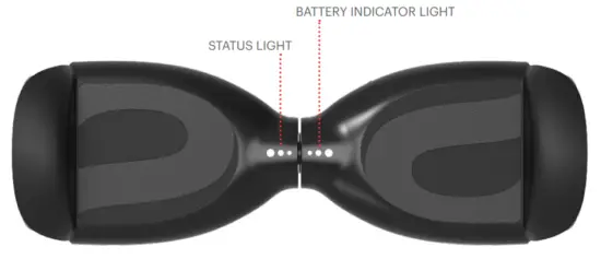 JETSON JZONE BLK Zone All Terrain Hoverboard - Indicator Lights