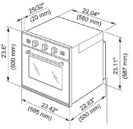Empava EMPV 24WOC17 24 Inch Single Wall Oven - minimum