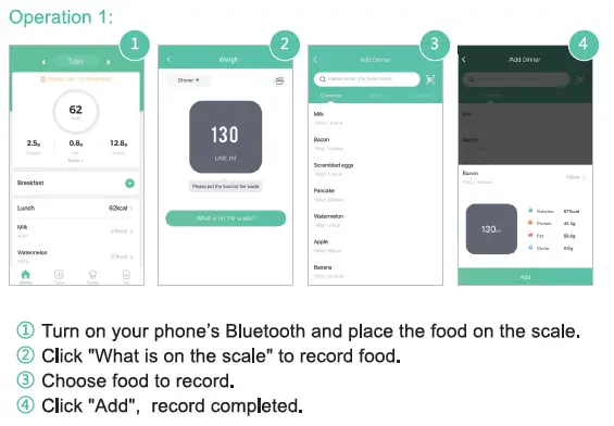 Weighting and Recording Food
