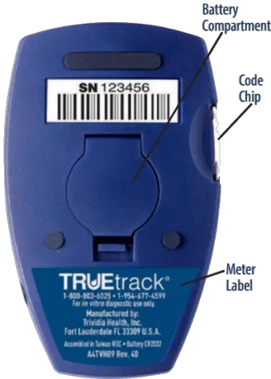 TRUE Meter and Test Strip back