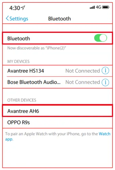Pair to mobile device 