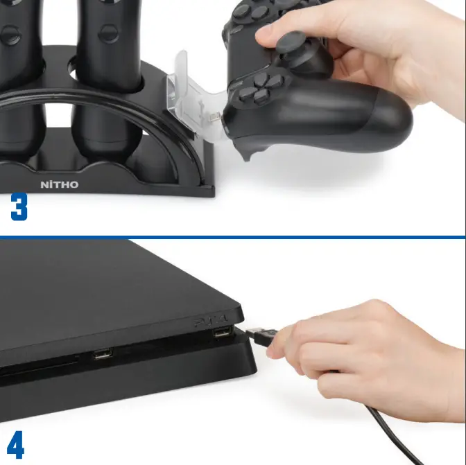 NITHO PVR ARCH K Arch Charger Charging Station for PS4 amp PS Move Controllers - Fig