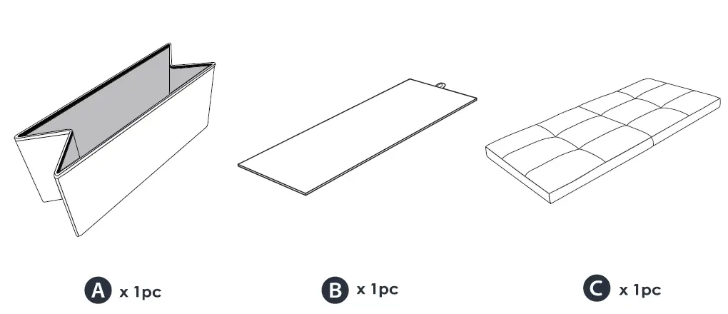 MELLOW HD-OT-30F-BE 30-Inch Royal Smart Lift Top Button Tufted Fabric Collapsible Storage Ottoman 1