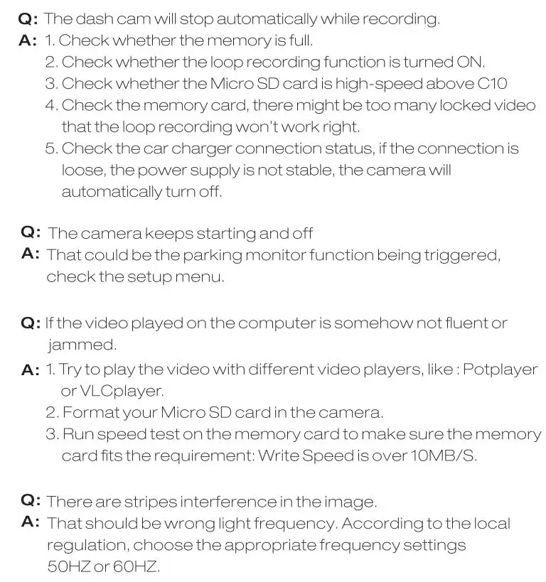 LAMTTO C300 Dual Dash Cam Front and Inside 1080P User Manual - QNA