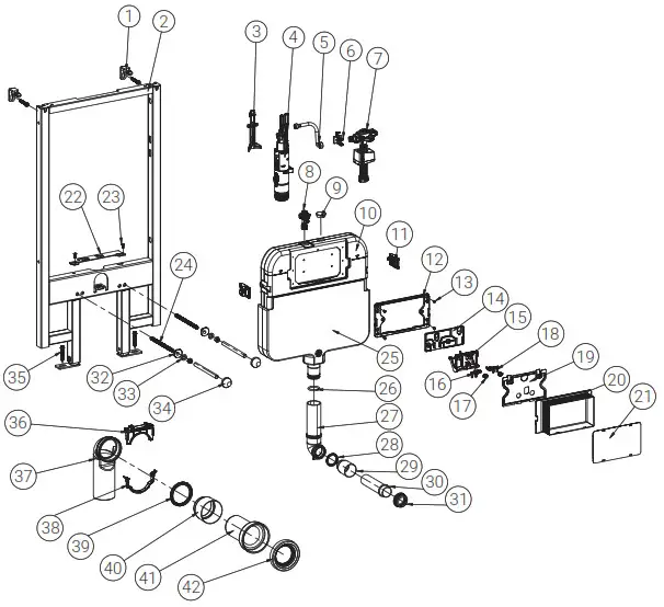 SwissMadison Wall-Hung Carrier System WALL-HUNG